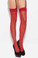 Elegant Moments Sheer Thigh Hi Queen Size - Red