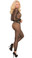 Elegant Moments Long Sleeve Seamless Crochet Footless Bodystocking