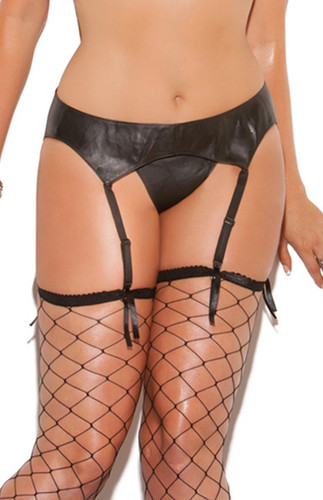 Elegant Moments Leather Garterbelt Queen