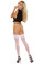 Elegant Moments Sheer Thigh Hi with Stay Up Silicone Lace Top Queen Size - White