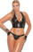 Elegant Moments Zip Up Leather Thong Panty Queen Size