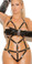 Elegant Moments Vinyl Thong Back Strap Teddy Queen Size