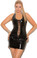 Elegant Moments Vinyl Mini Dress Plus