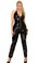 Elegant Moments Deep V Vinyl Catsuit Plus