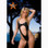 Starwear USA Catena Keyhole Front One Piece Swimsuit - 3D Black Vinyl