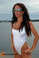 Starwear USA Impact Tank Style with High Cut Hips One Piece Suit - White Wet Look