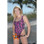 Starwear USA Impact Tank Style with High Cut Hips One Piece Suit - Pink Flames