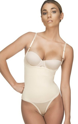 Vedette Women's Evonne Underbust Bodysuit  in Thong - Nude