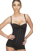 Vedette Megane Open Bust Bodysuit with Lace Trim - Black