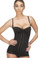 Vedette Megane Open Bust Bodysuit with Lace Trim - Black