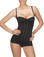 Vedette Megane Open Bust Bodysuit with Lace Trim - Black