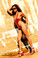 Starwear USA Lianna Extreme Thong Back Halter One Piece Swimsuit - Red Foil