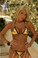Starwear USA Massy Rhinestone Detailed Bikini Swimsuit - Gold Foil