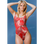 Starwear USA Mitsy Race Style Classic Cut One Piece Swimsuit - Cardinal America