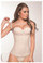 Ann Chery Latex Corset Girdle Body Shaper - Beige