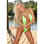Starwear USA Rhea Deep Plunging Halter with Ring Detail and Thong Back Bikini - Lime Green
