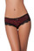 Oh La La Cheri Lace Overlay Crotchless Panty With Cage Back Opening - Red/Black