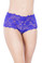 Oh La La Cheri Lace Crotchless Boyshort - Purple