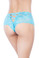 Oh La La Cheri Lace Crotchless Boyshort - Teal