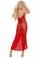 Elegant Moments Butterfly Lace Slip Gown - Red