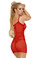 Elegant Moments Slip Style Fishnet Mini Dress - Red