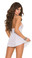 Elegant Moments Lace Halter Mini Dress - White