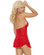 Elegant Moments Lace Halter Mini Dress - Red