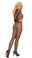 Elegant Moments Seamless Fishnet Long Sleeve Bodystocking - Black