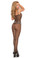 Elegant Moments Seamless Lycra Crochet Bodystocking with Open Crotch - One Size