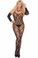 Elegant Moments Bow Tie Lace Bodystocking with Attached Sleeves and Open Crotch - Queen Size