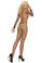 Elegant Moments Fence Net Long Sleeve Bodystocking with Open Crotch