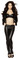 Roma Costume Sequin Jacket with Rolled Cuffs-Black