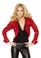 Roma Costume Sequin Jacket with Rolled Cuffs-Red