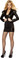 Roma Costume Cropped Leather Jacket with Studded Shoulder Cap