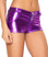 Roma Costume Metallic Shorts with Pocket Detail - Purple