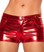 Roma Costume Metallic Shorts with Pocket Detail - Red