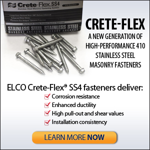 Crete-Flex SS4 Anchors a high-performance 410 stainless steel masonry fasteners
