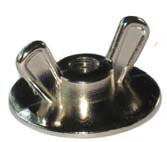 50 Rok Hardware # 1/4-20 Heavy Duty Die Cast Zinc Metal Wing Nut with Washer Base for Hurricane Shutter Panels 