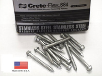 #14 x 3-3/4" Hex Head - 410 Stainless Steel Masonry Anchor - Crete-Flex