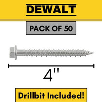 DFM3EML365 | 1/4" x 4" Hex Head | Aggre-Gator 304 Stainless Anchor