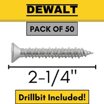1/4" x 2-1/4" TrimFit Flat Head Masonry Anchor in 18-8 Stainless Steel
