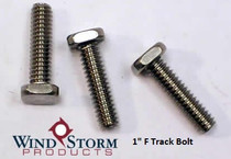 Track Bolts Square Head 1/4-20 x 3/4" Stainless Steel Storm Panels 15 Pcs.