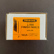 2" x 16 gauge  Straight Finishing Nails | 304 Stainless | (2,500-pack)