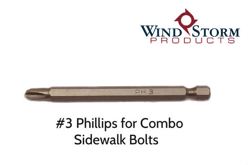 #3 x 2-3/4" Phillips Bit Drives Combo Sidewalk Bolts
