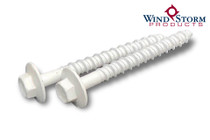 1/4" x 3-1/4" White Flange Head Style Anchor