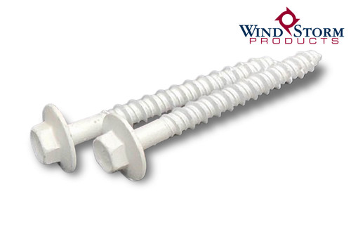 1/4" x 2-1/4" White Flange Head Style Anchor