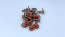 1/4-20 x 1" Windstorm Brick Painted Head Combo Sidewalk Bolts - Contractor Pack [100 per pack]