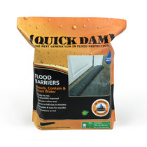 Shown in packaging: Quick Dam 5' Water Activated Flood Barrier- 2 Pack