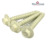 1/4" x 2-1/4" Ivory Flange Head Style Anchor- Contractor Pack of 100
