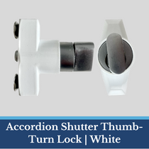 Thumb Turn Lock  | White | 14-20 screws